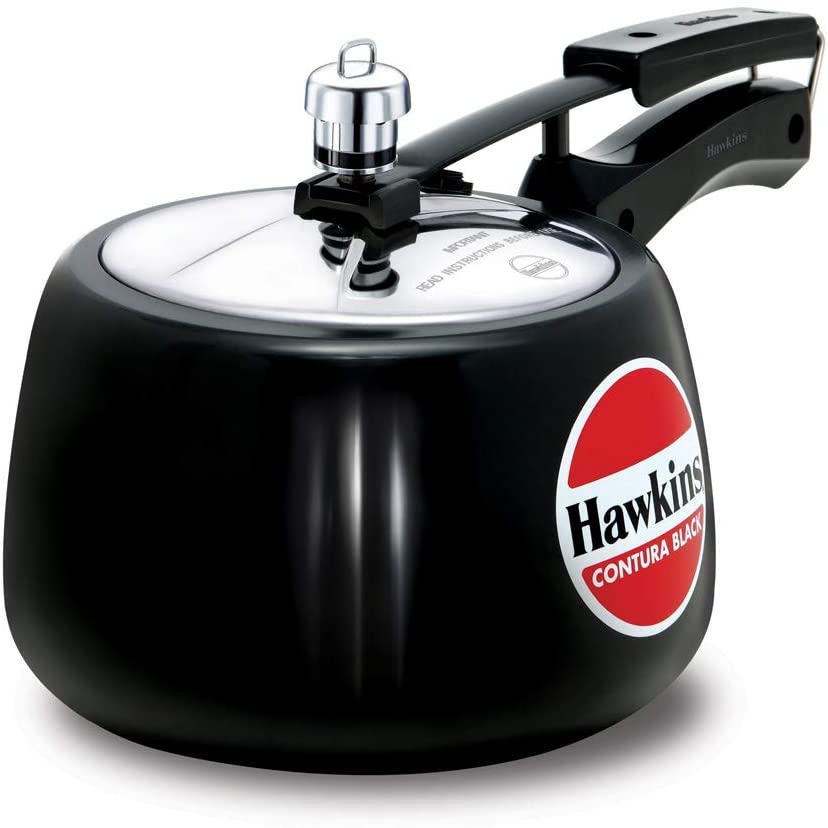 Hawkins Hard Anodised Pressure Cooker, 3-Liter, Contura Black